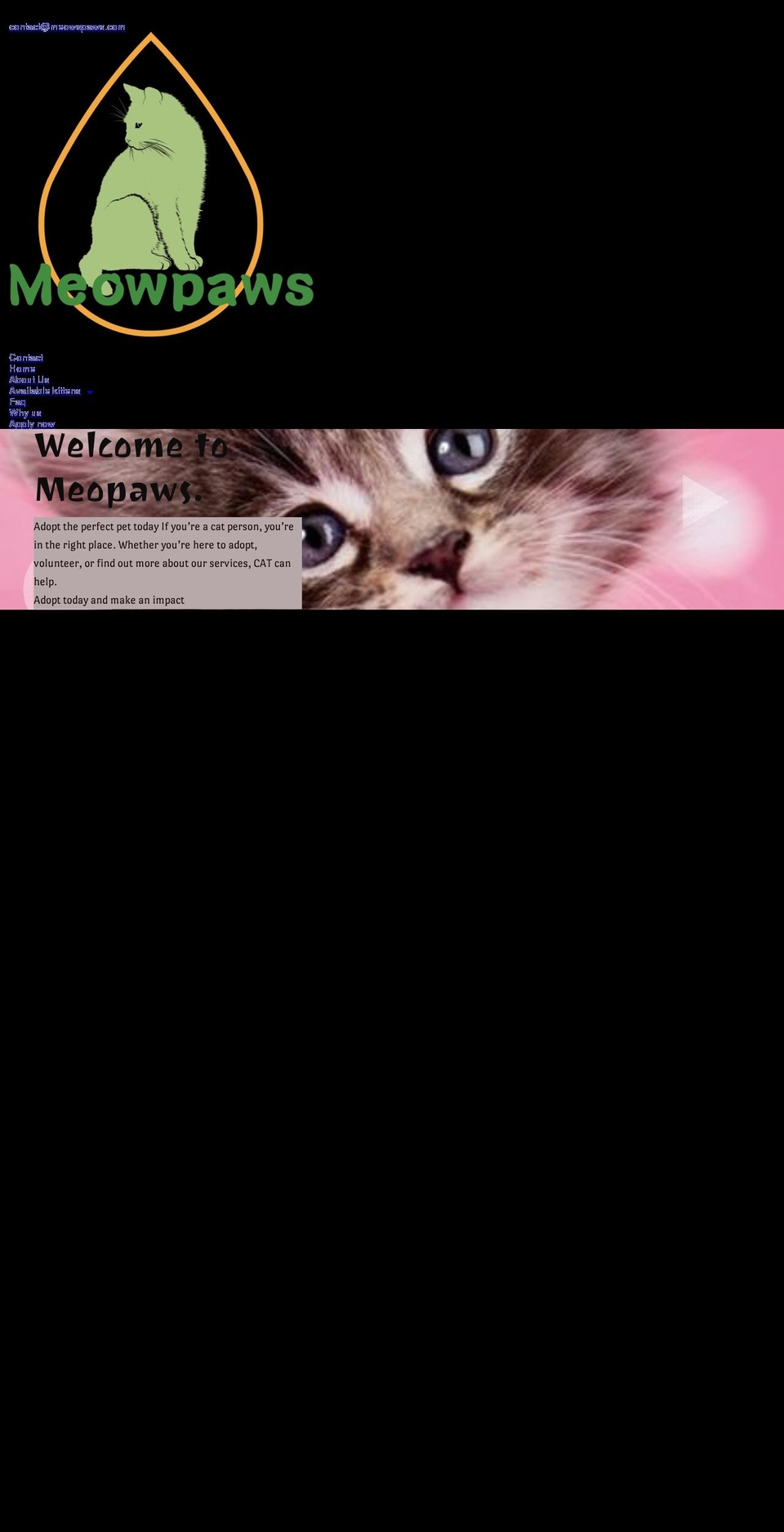 meowspaws.com — Shopify storefront screenshot
