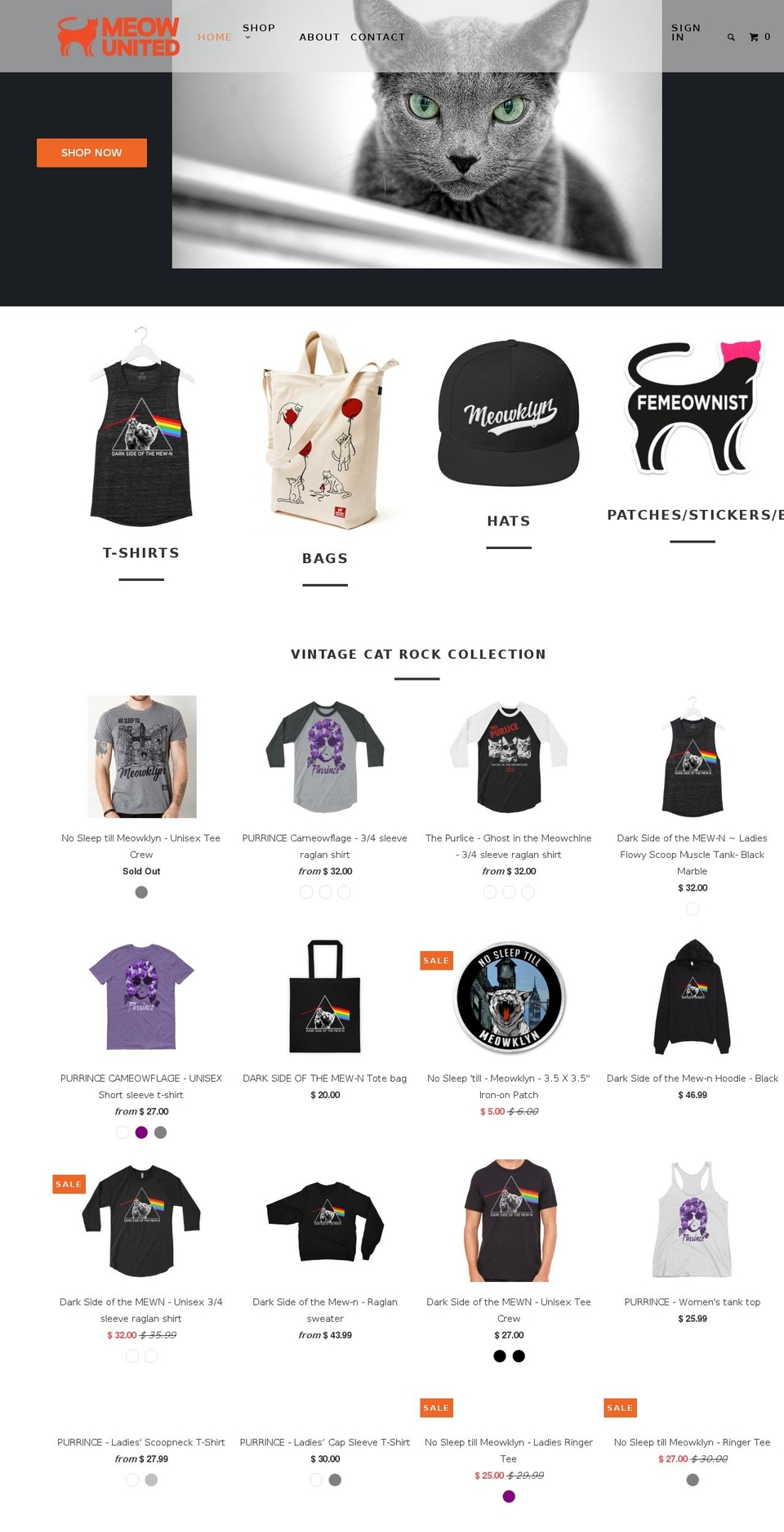 meowu.com shopify website screenshot