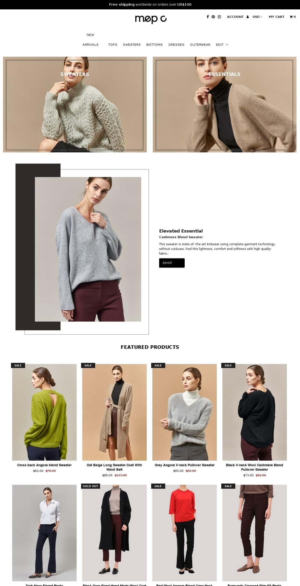 mep-c.com — Shopify storefront screenshot
