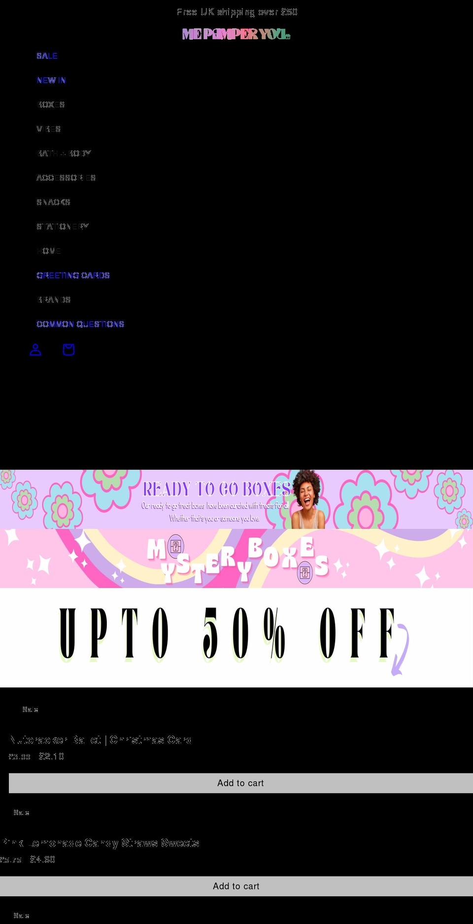 mepamperyou.com shopify website screenshot