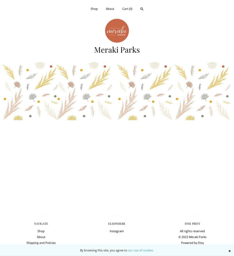 merakiave.com — Shopify storefront screenshot
