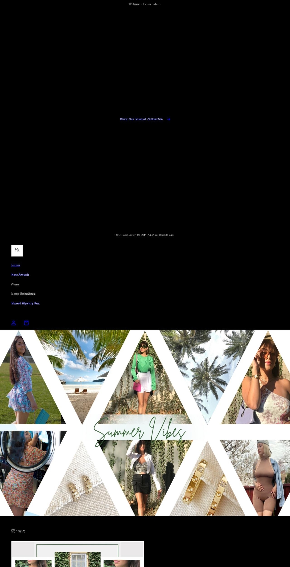 merakiboutiqueea.com shopify website screenshot
