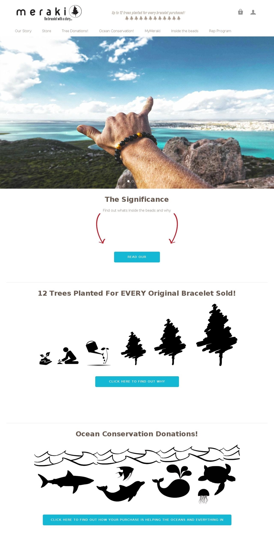 merakibracelets.com — Shopify storefront screenshot