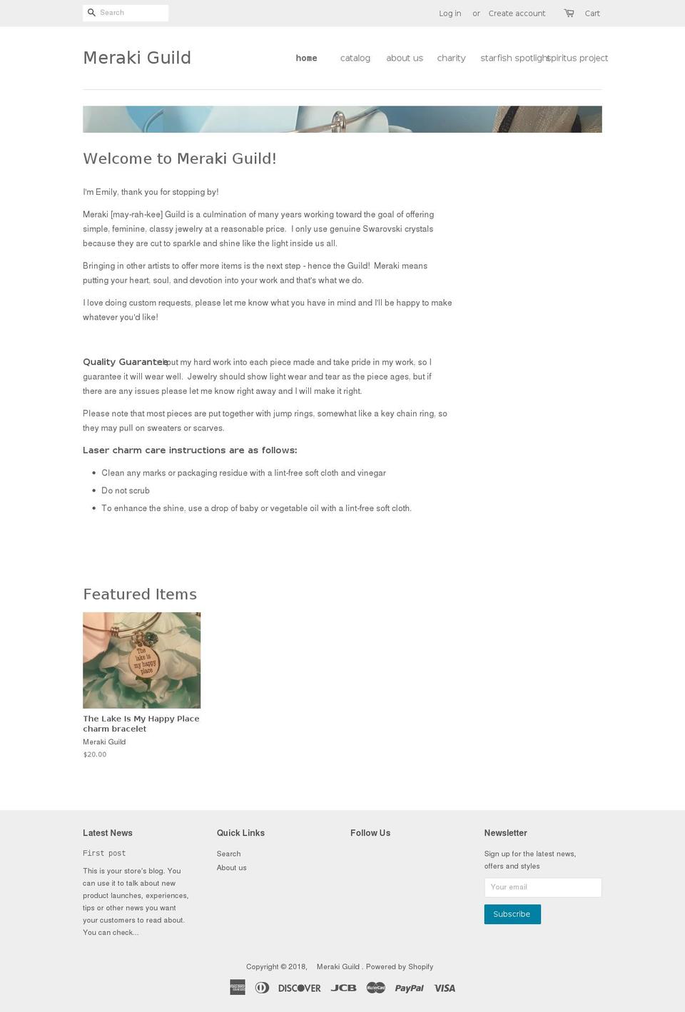 merakiguild.com shopify website screenshot