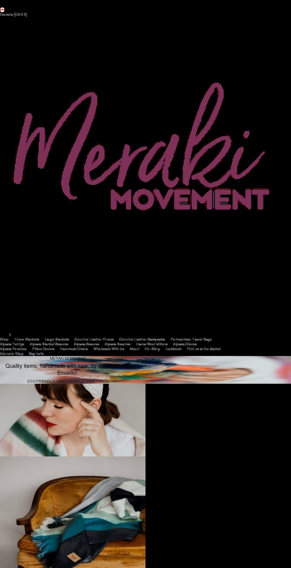 merakimovement.ca shopify website screenshot