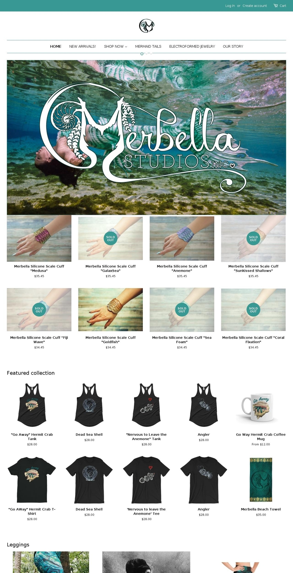merbellastudios.com — Shopify storefront screenshot
