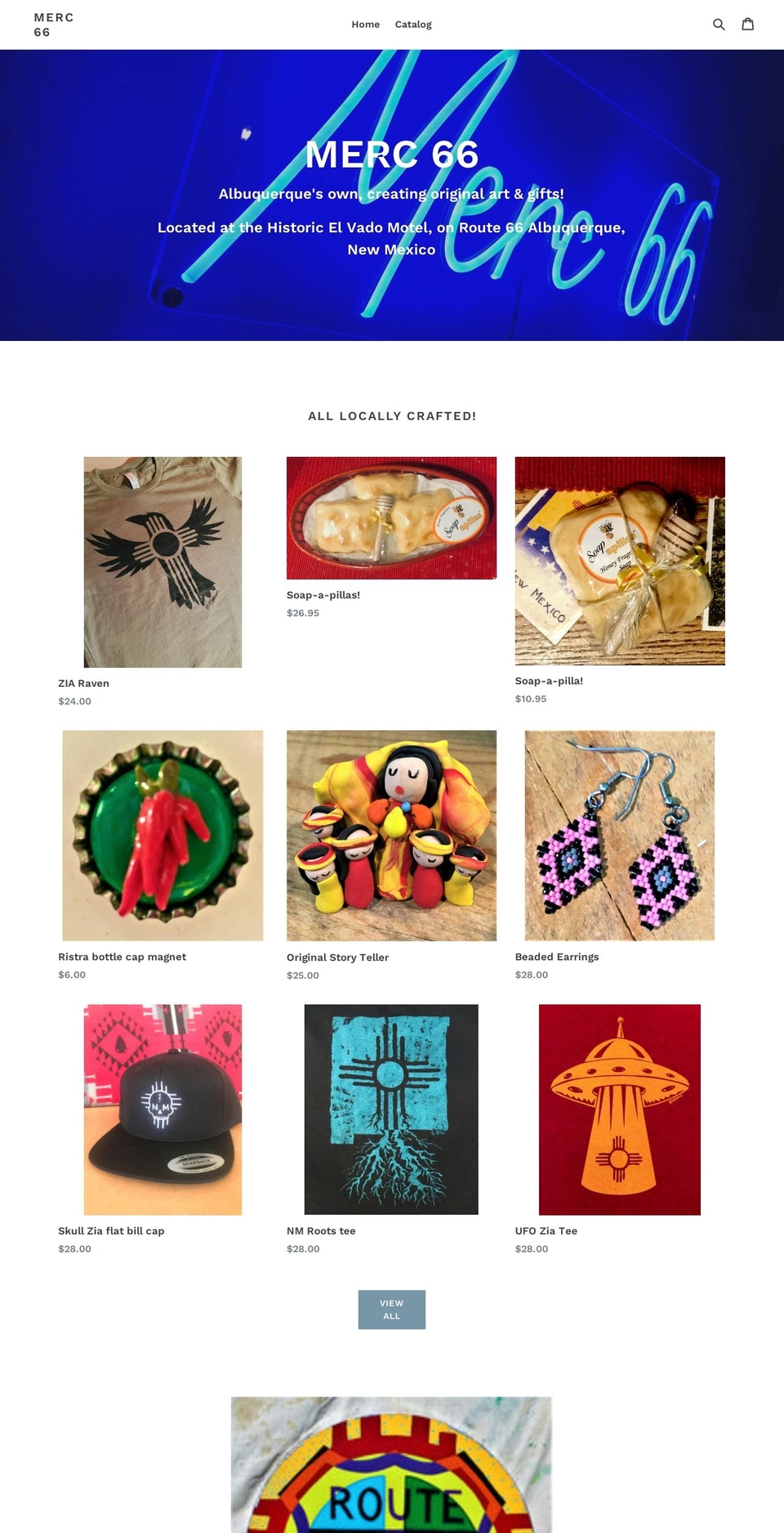 merc66abq.com — Shopify storefront screenshot