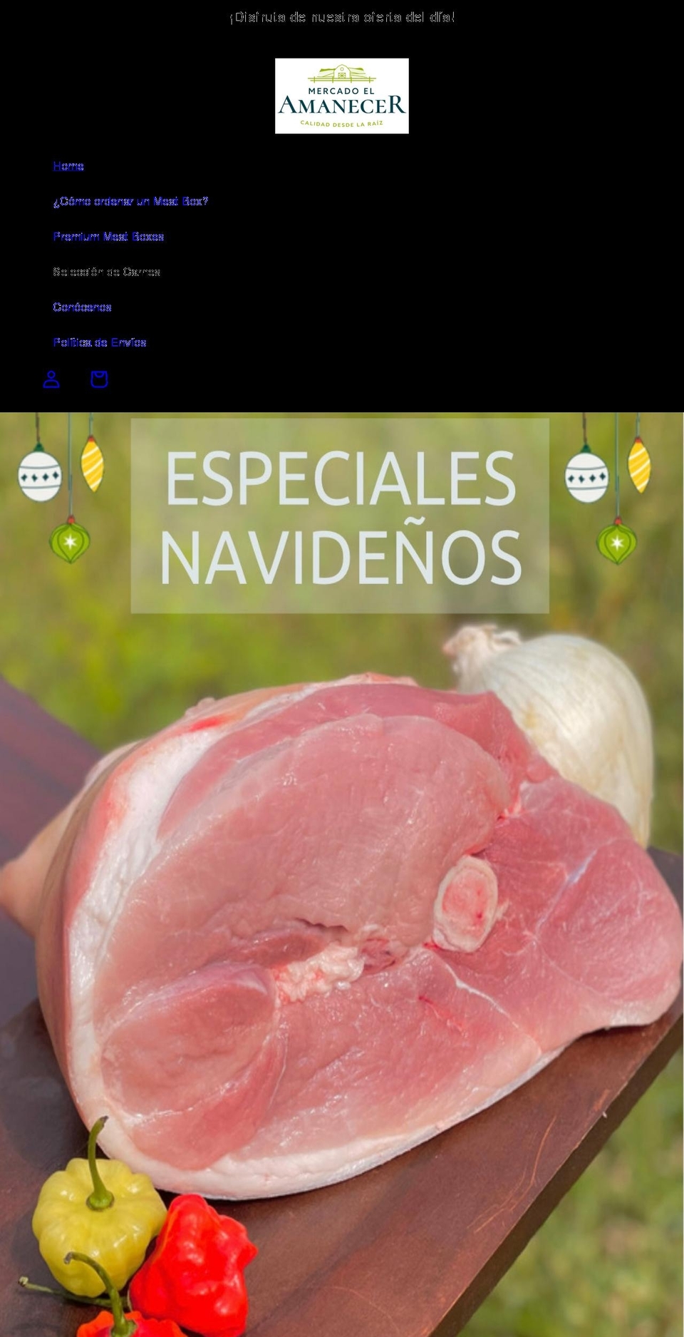 mercado-el-amanecer.com shopify website screenshot