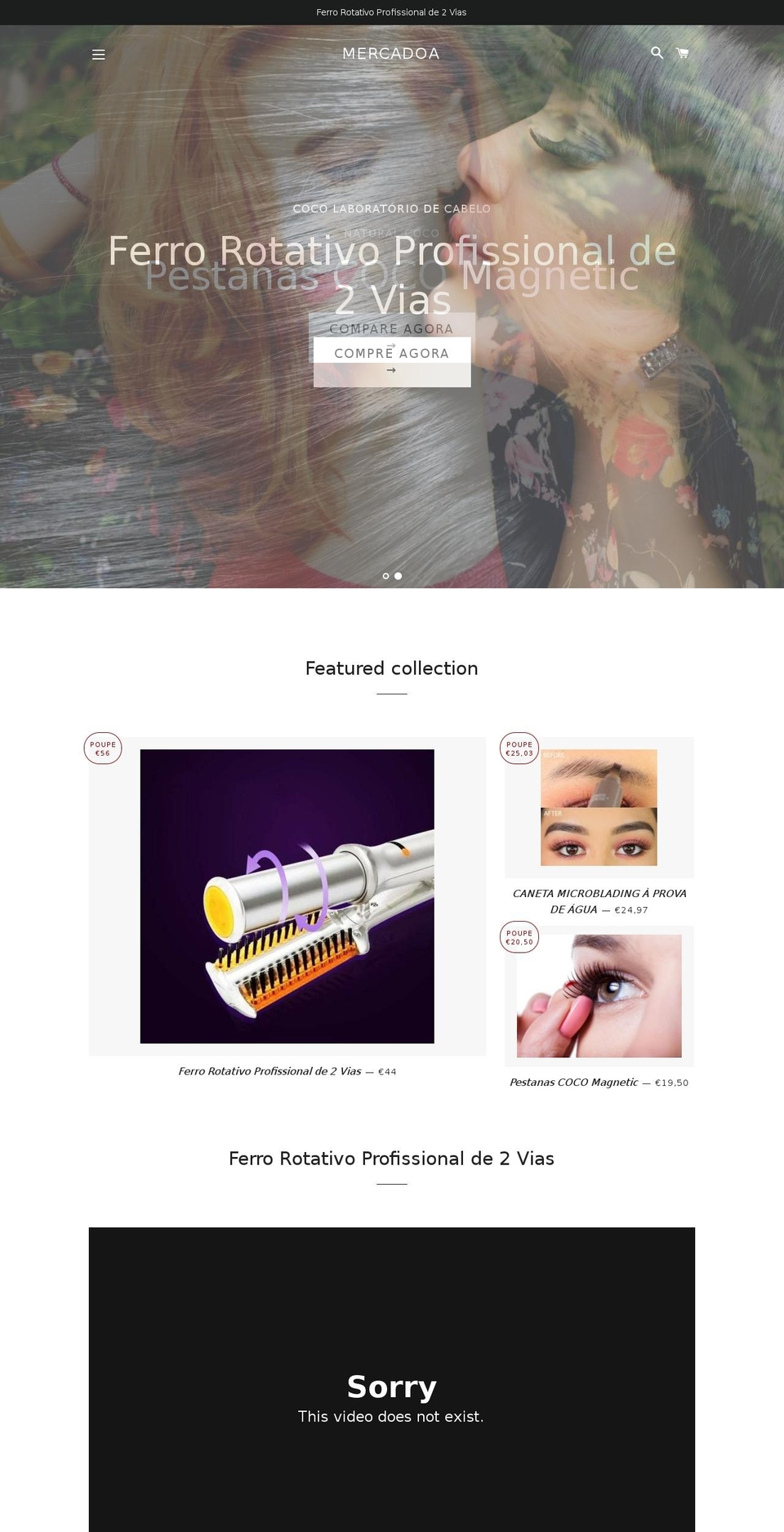 mercadoa.com — Shopify storefront screenshot