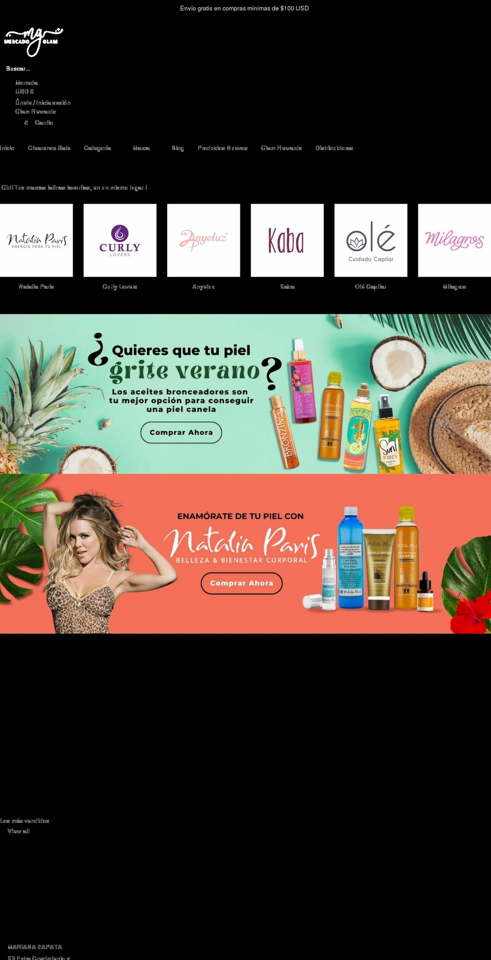 glam Shopify theme site example mercadoglam.com