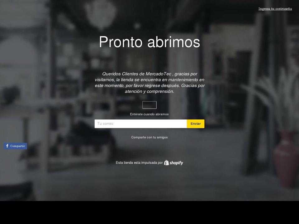 ELECTRO Shopify theme site example mercadotec.co