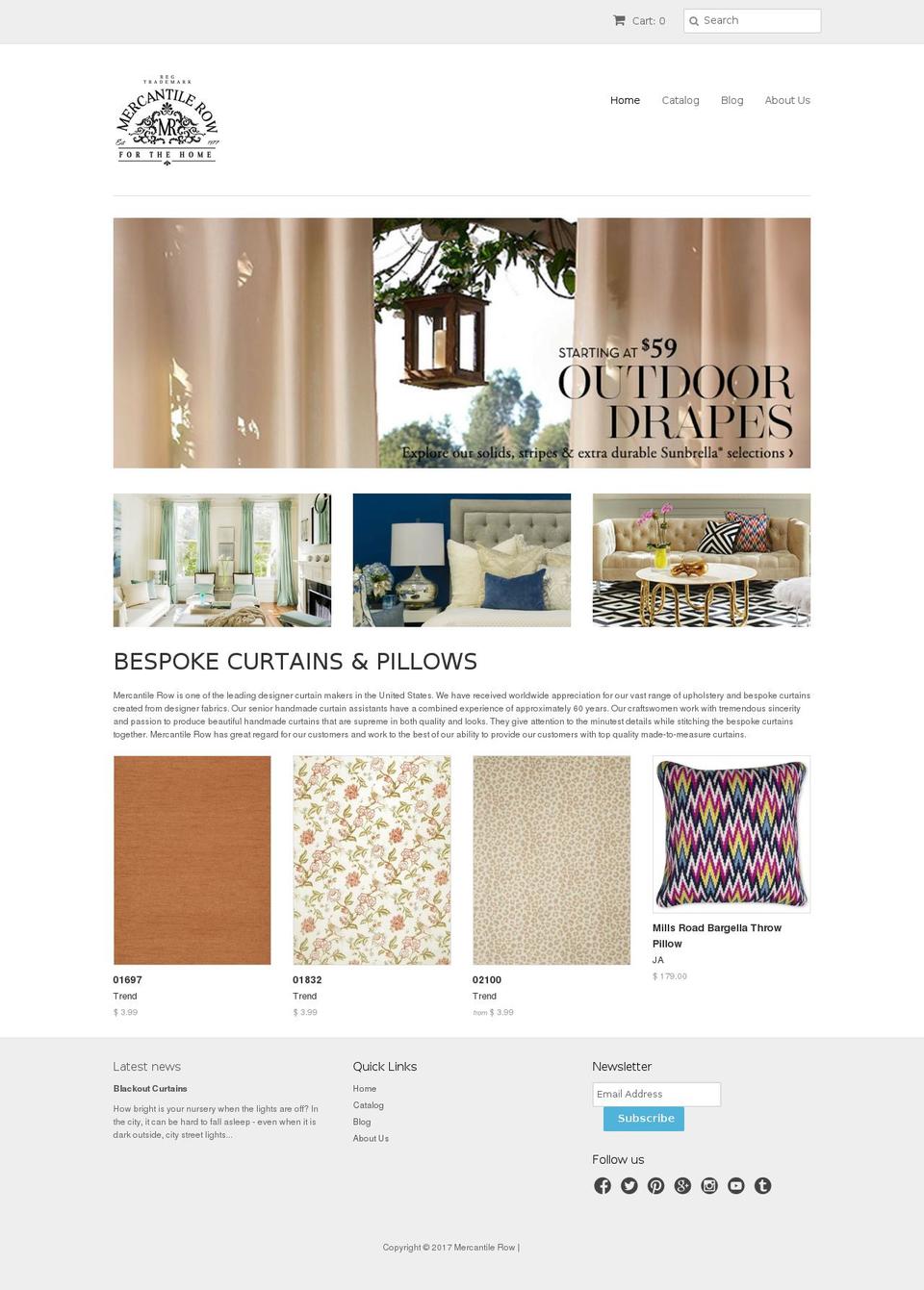 mercantilerow.com shopify website screenshot