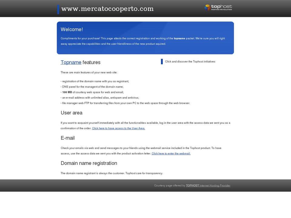 mercatocooperto.com shopify website screenshot