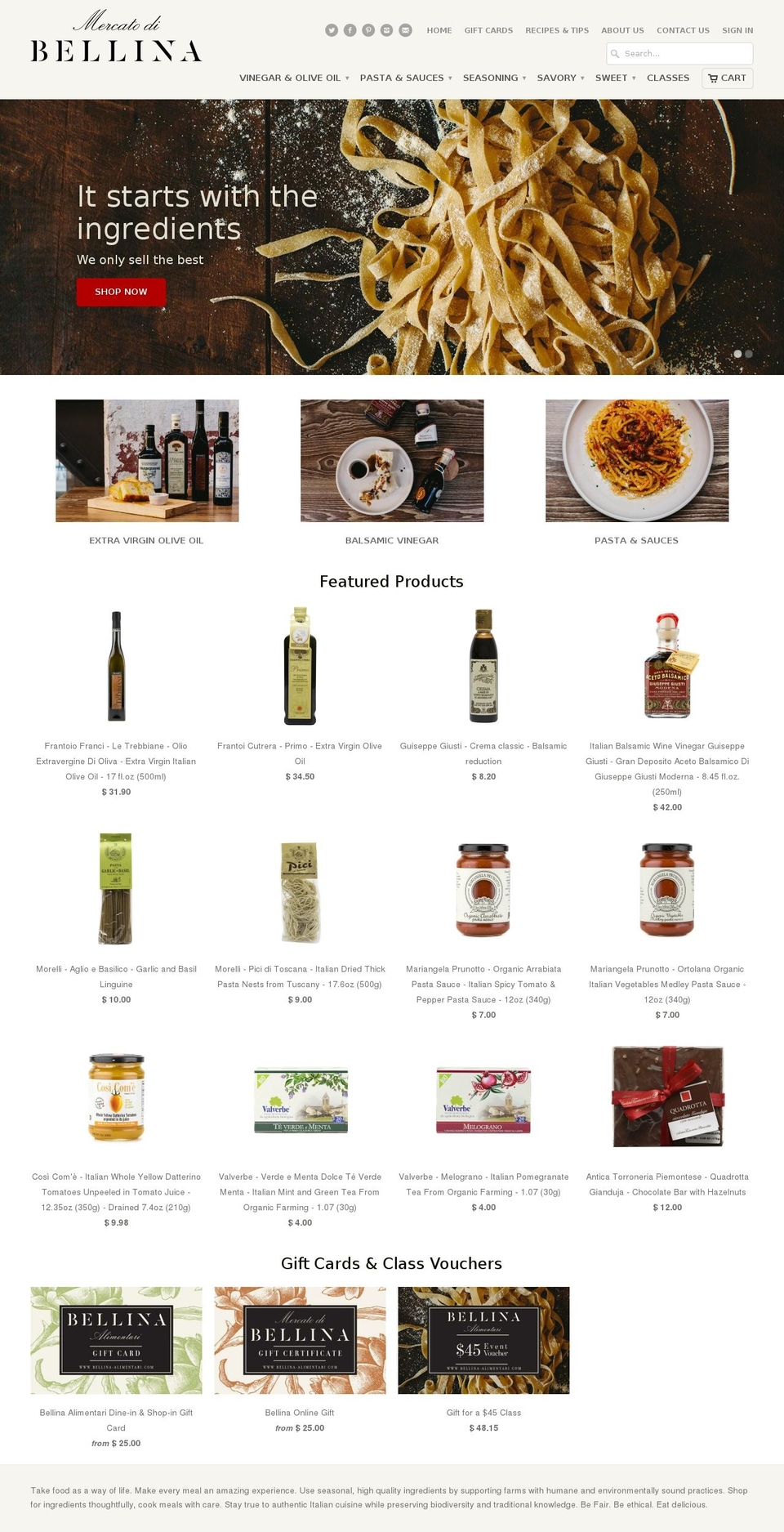 mercatodibellina.com shopify website screenshot