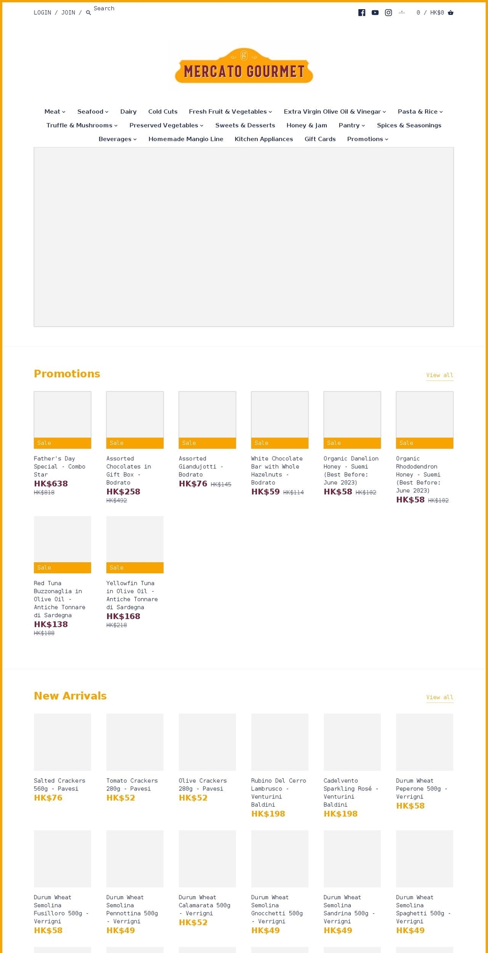 mercatogourmet.com.hk shopify website screenshot