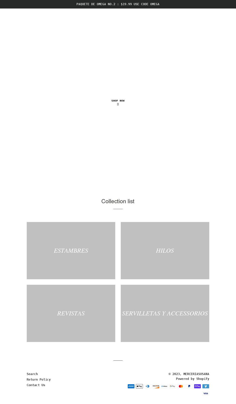 merceriasusana.com shopify website screenshot