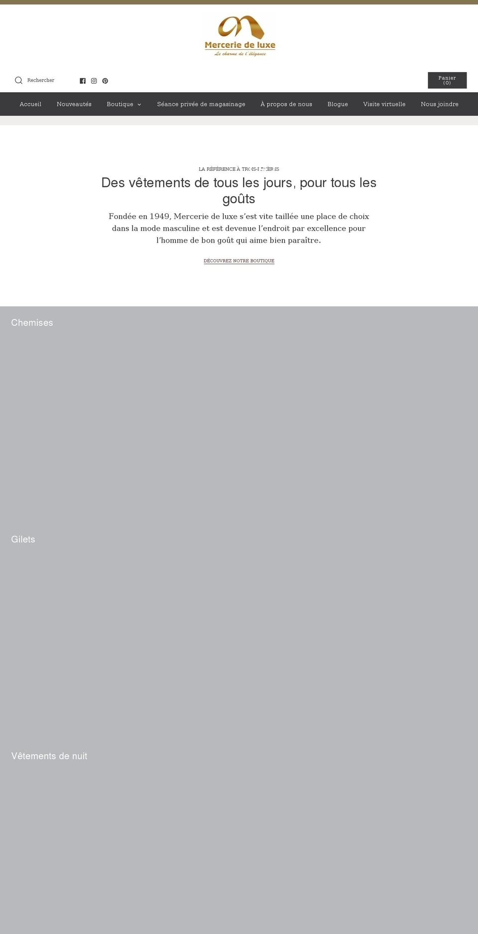 merceriedeluxe.com shopify website screenshot