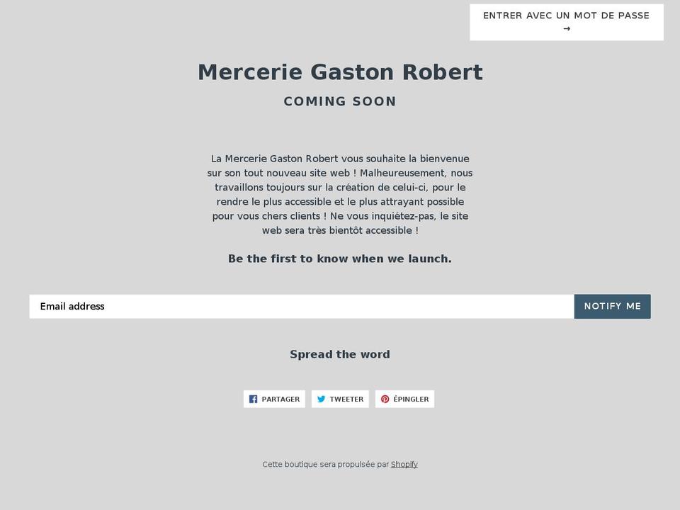 merceriegastonrobert.com shopify website screenshot