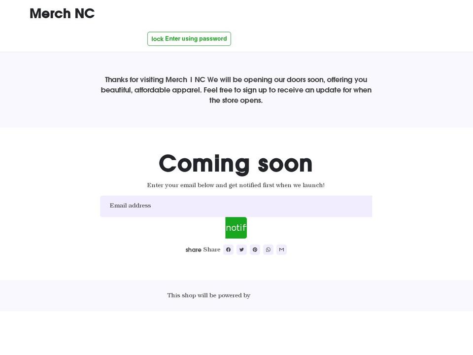 merch-nc.myshopify.com shopify website screenshot