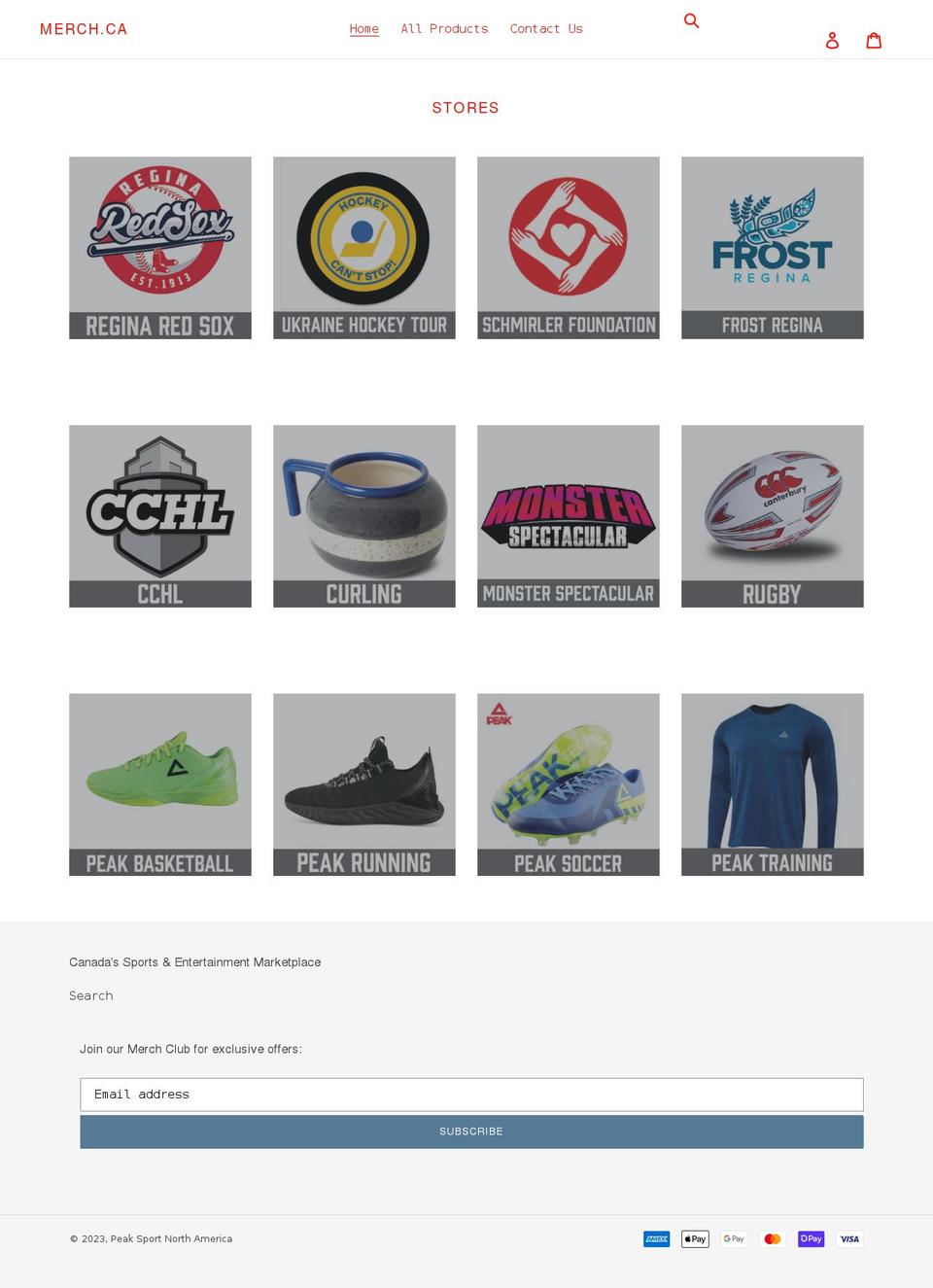 merch.ca shopify website screenshot