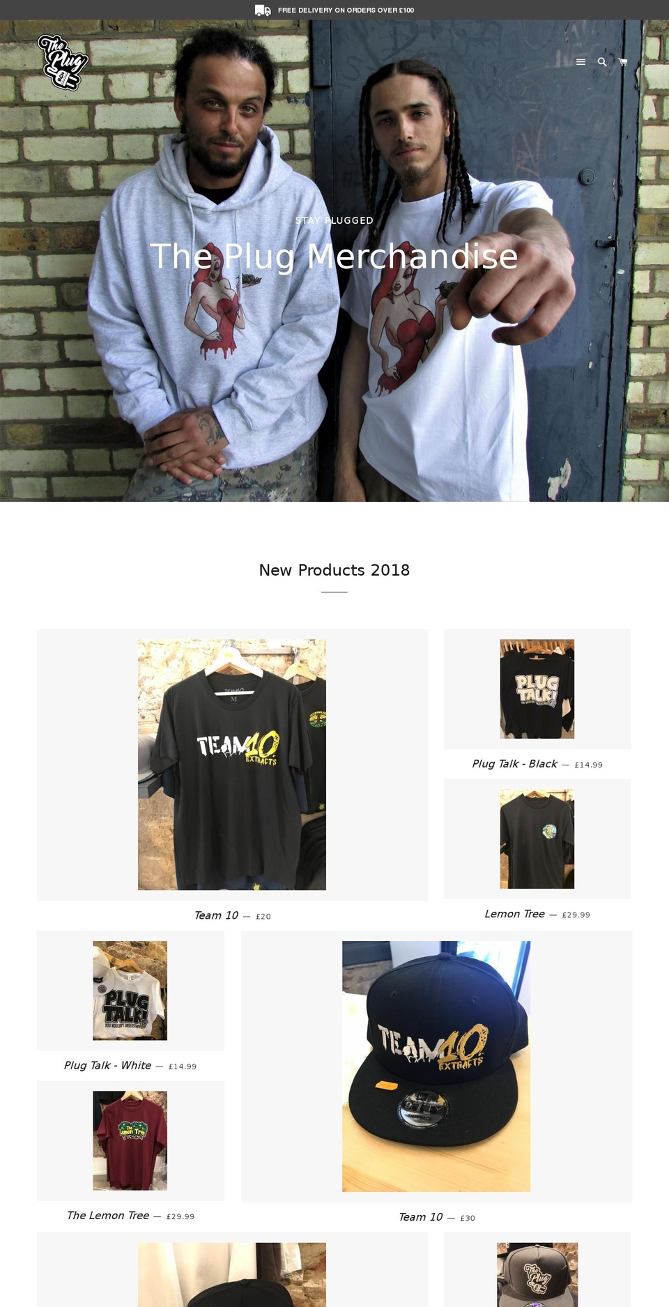merchandise.theplugbcn.com — Shopify storefront screenshot