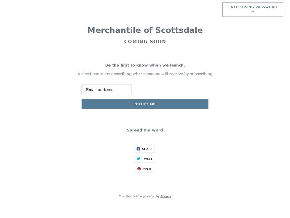 merchantileofscottsdale.com shopify website screenshot