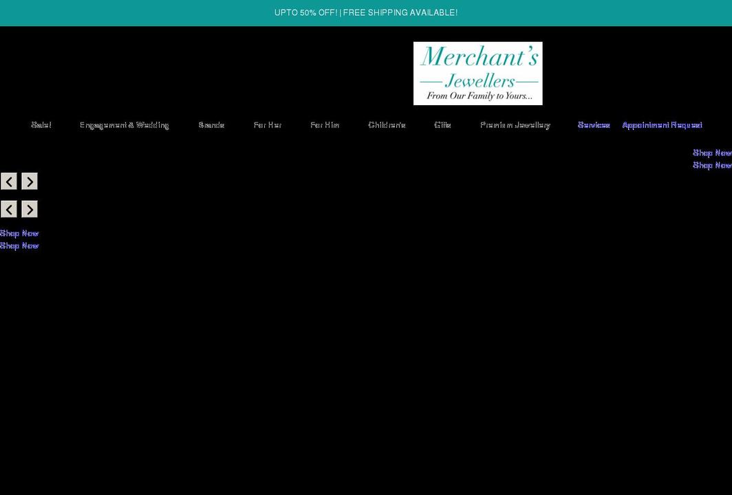 merchantsjewellers.com shopify website screenshot