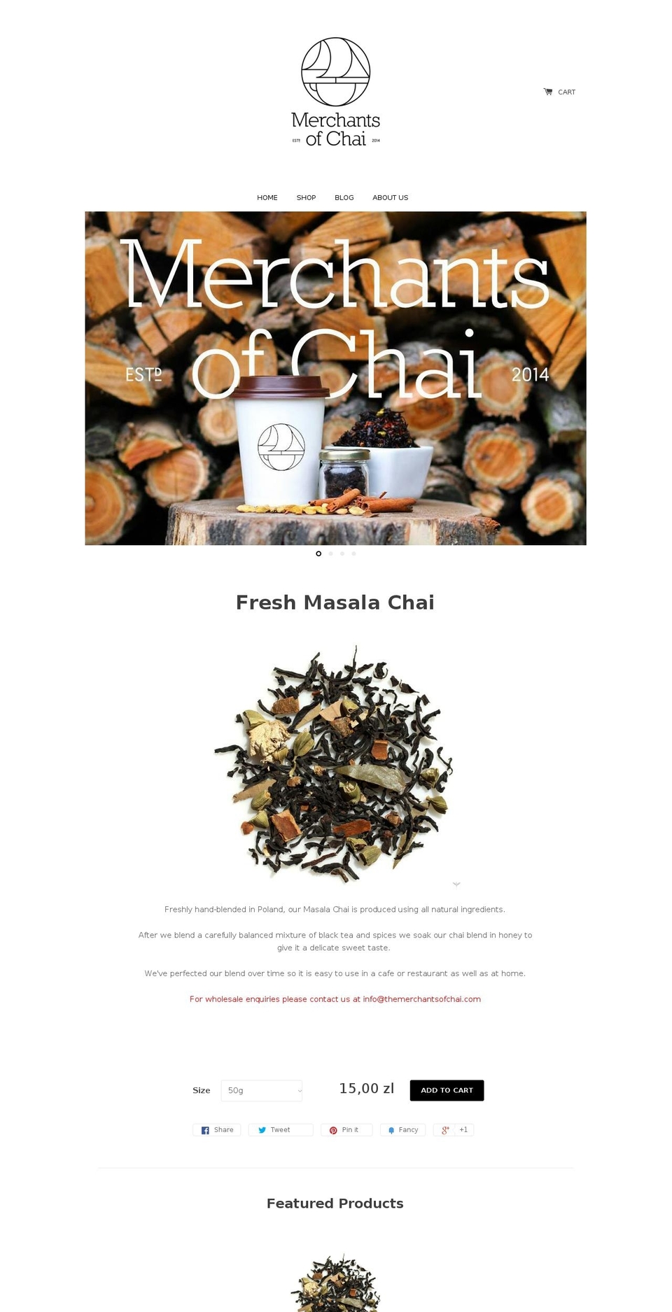 merchantsofchai.com shopify website screenshot