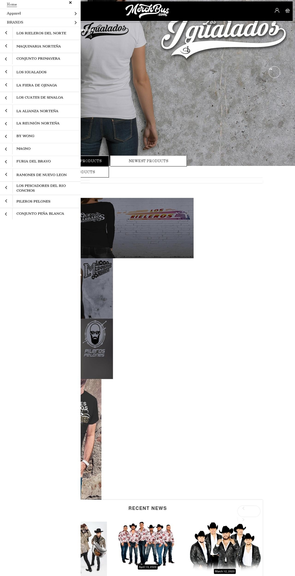 merchbus.com shopify website screenshot