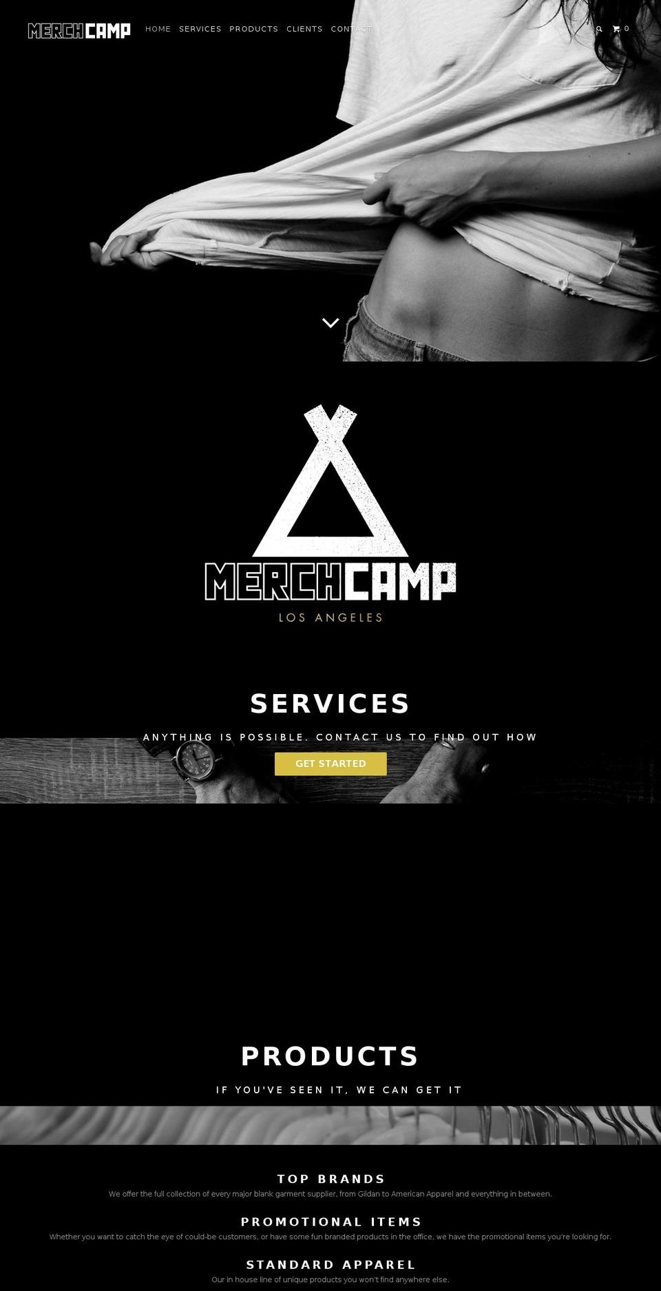 merchcamp.com shopify website screenshot