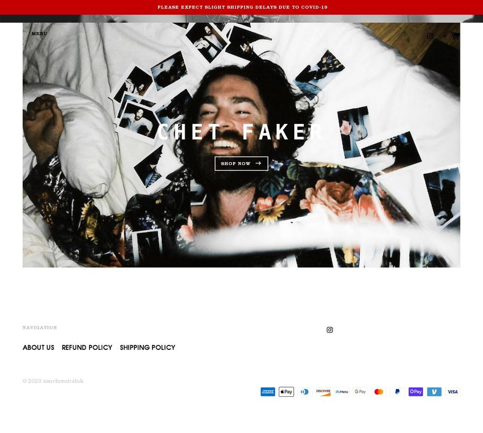 merchcentraluk.com shopify website screenshot