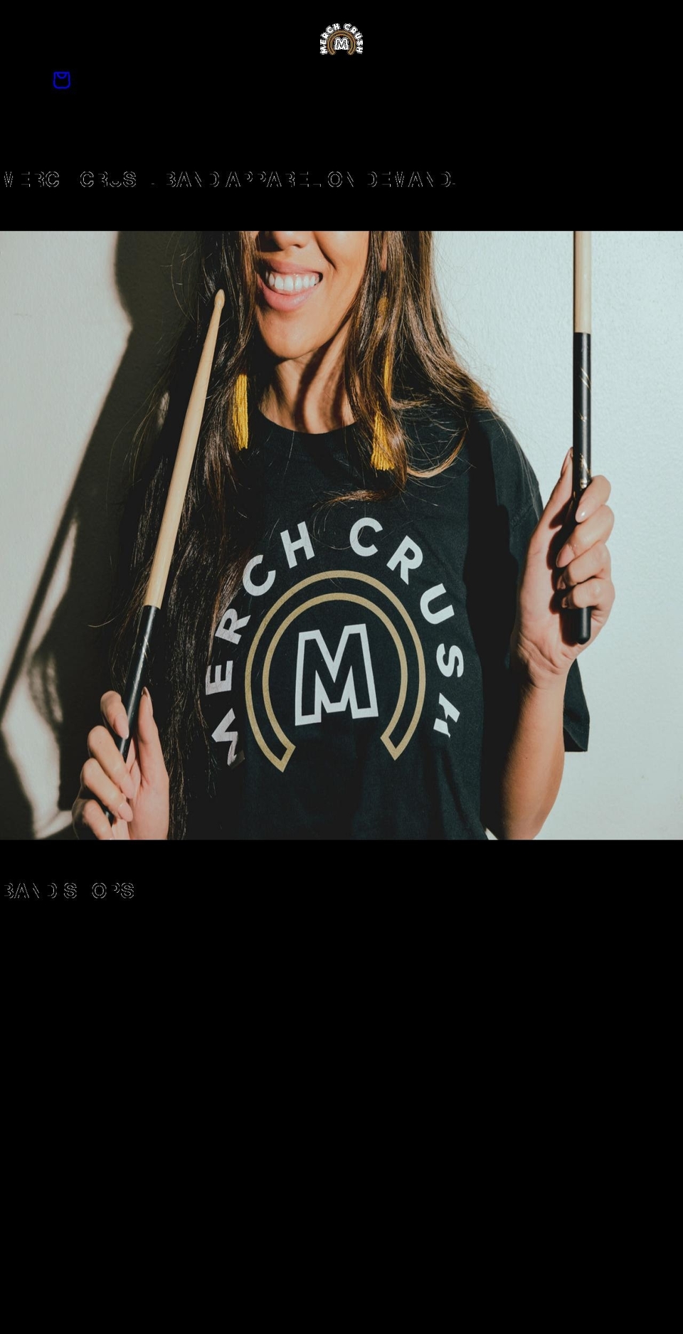 merchcrush.com shopify website screenshot