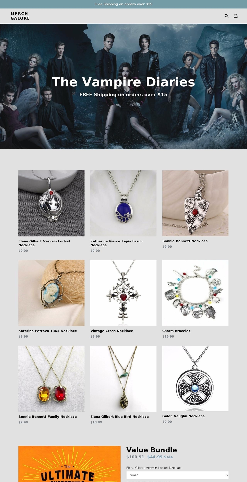 merchgalore.com — Shopify storefront screenshot
