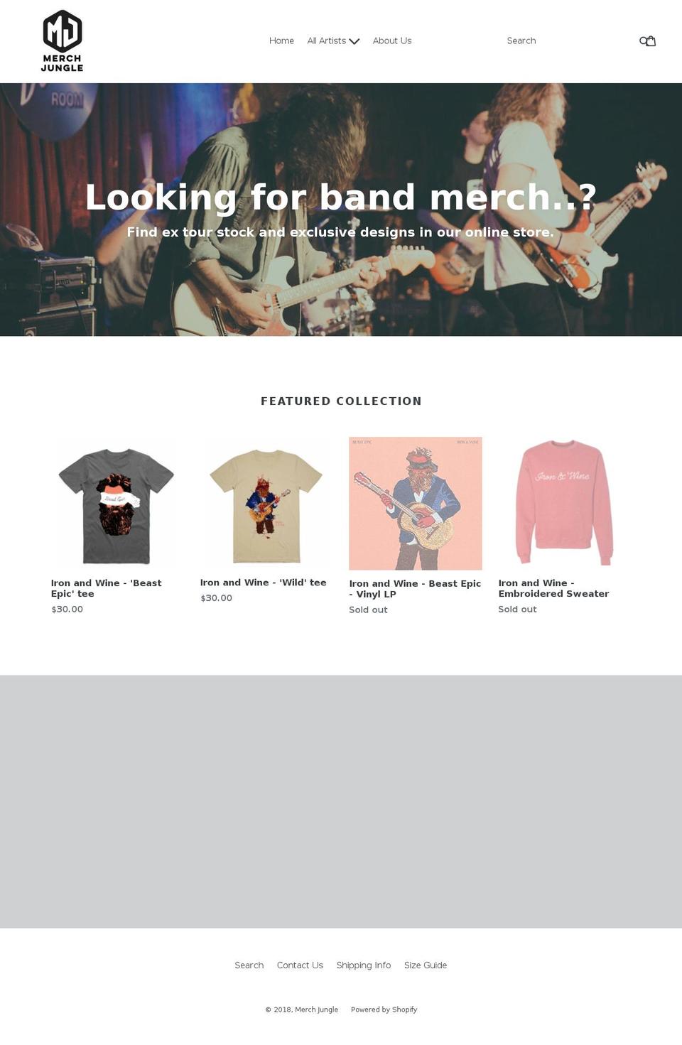 merchjungle.com — Shopify storefront screenshot