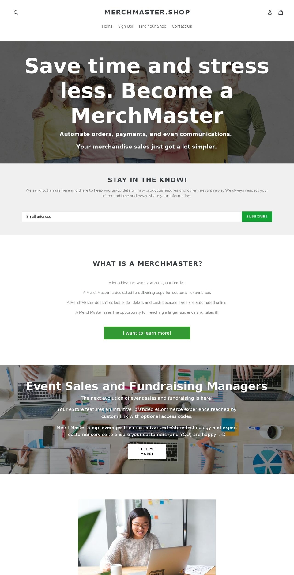 merchmastershop.com — Shopify storefront screenshot