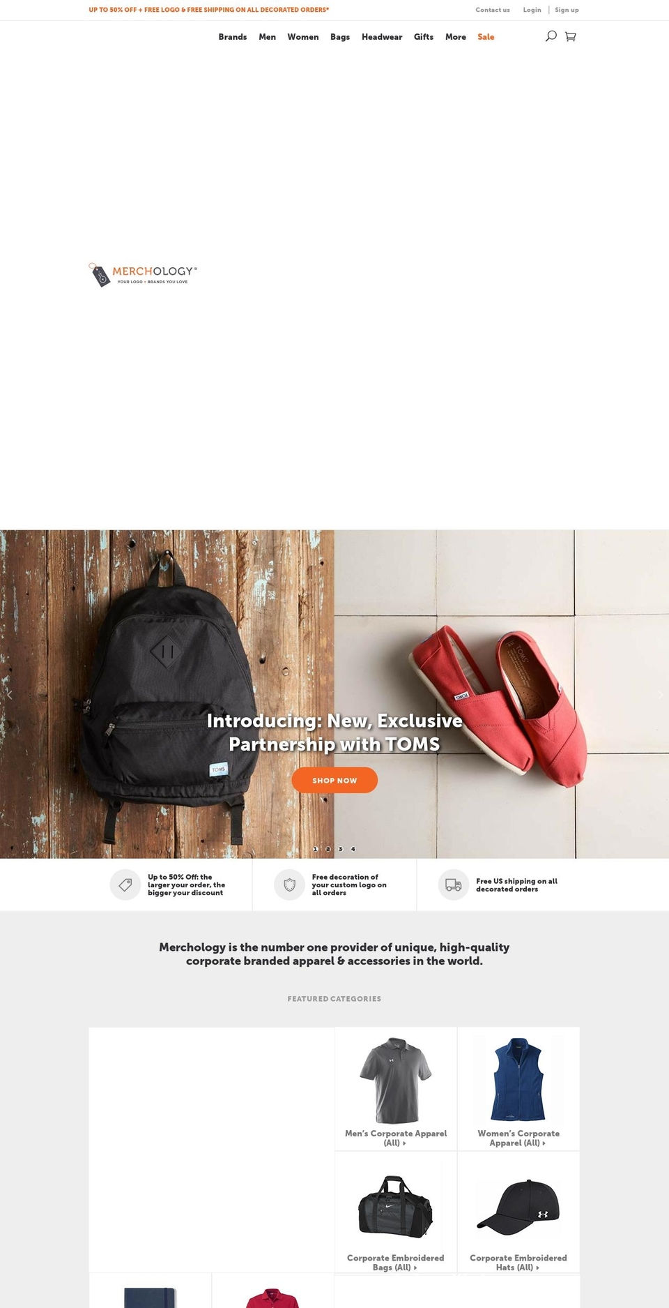 merchology.us shopify website screenshot