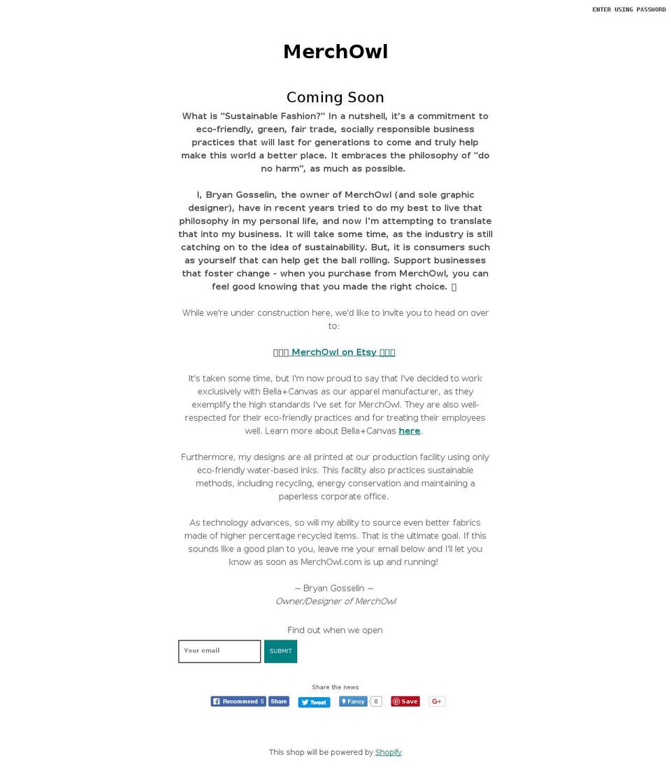 merchowl.com — Shopify storefront screenshot