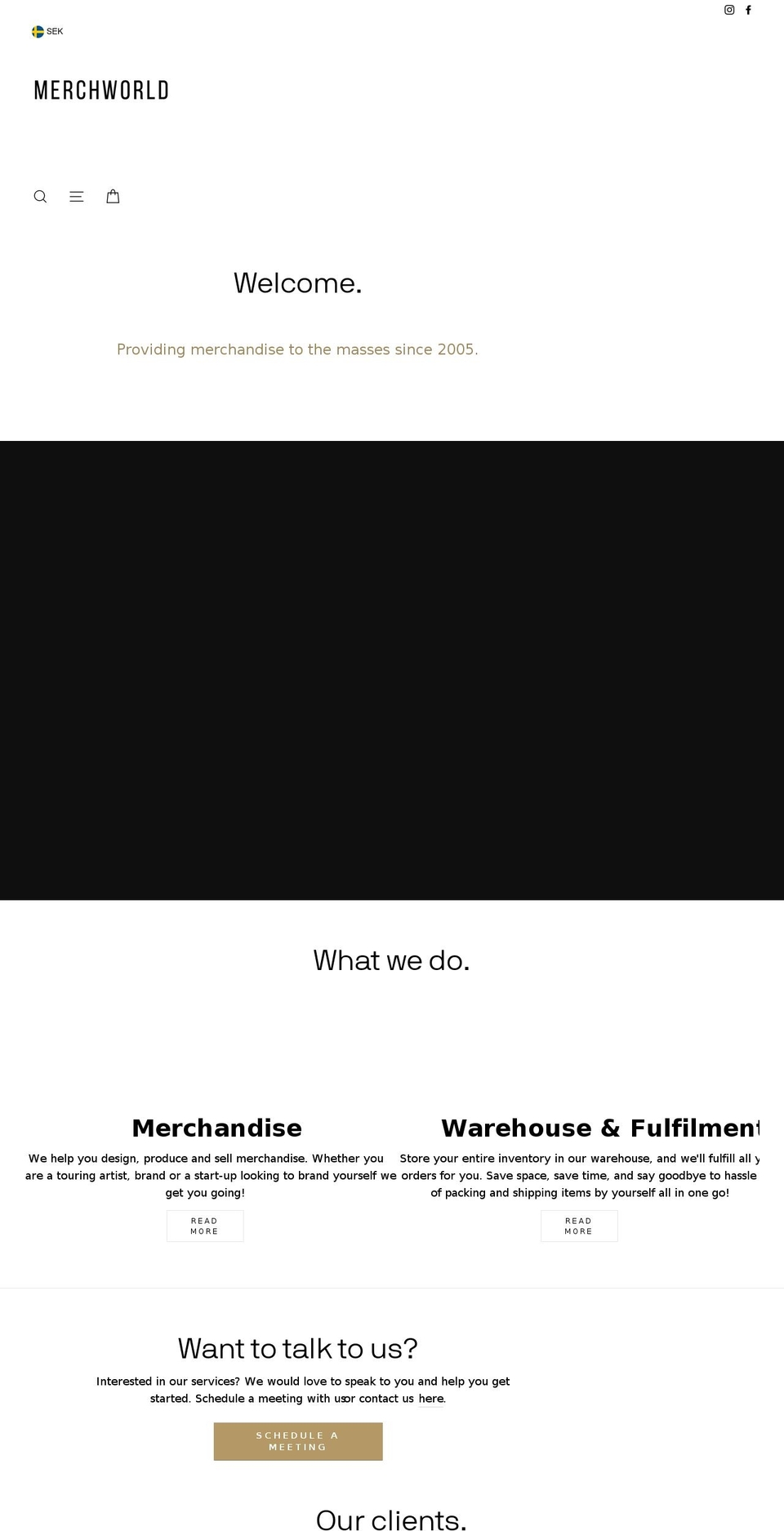 merchworld.com shopify website screenshot