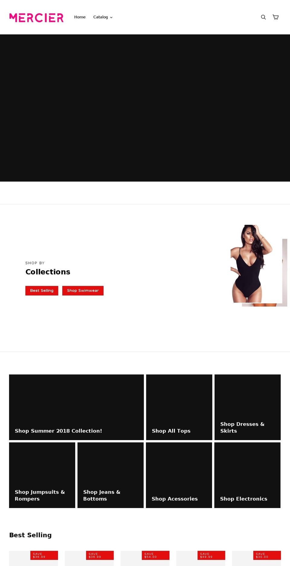 mercierfashion.com — Shopify storefront screenshot