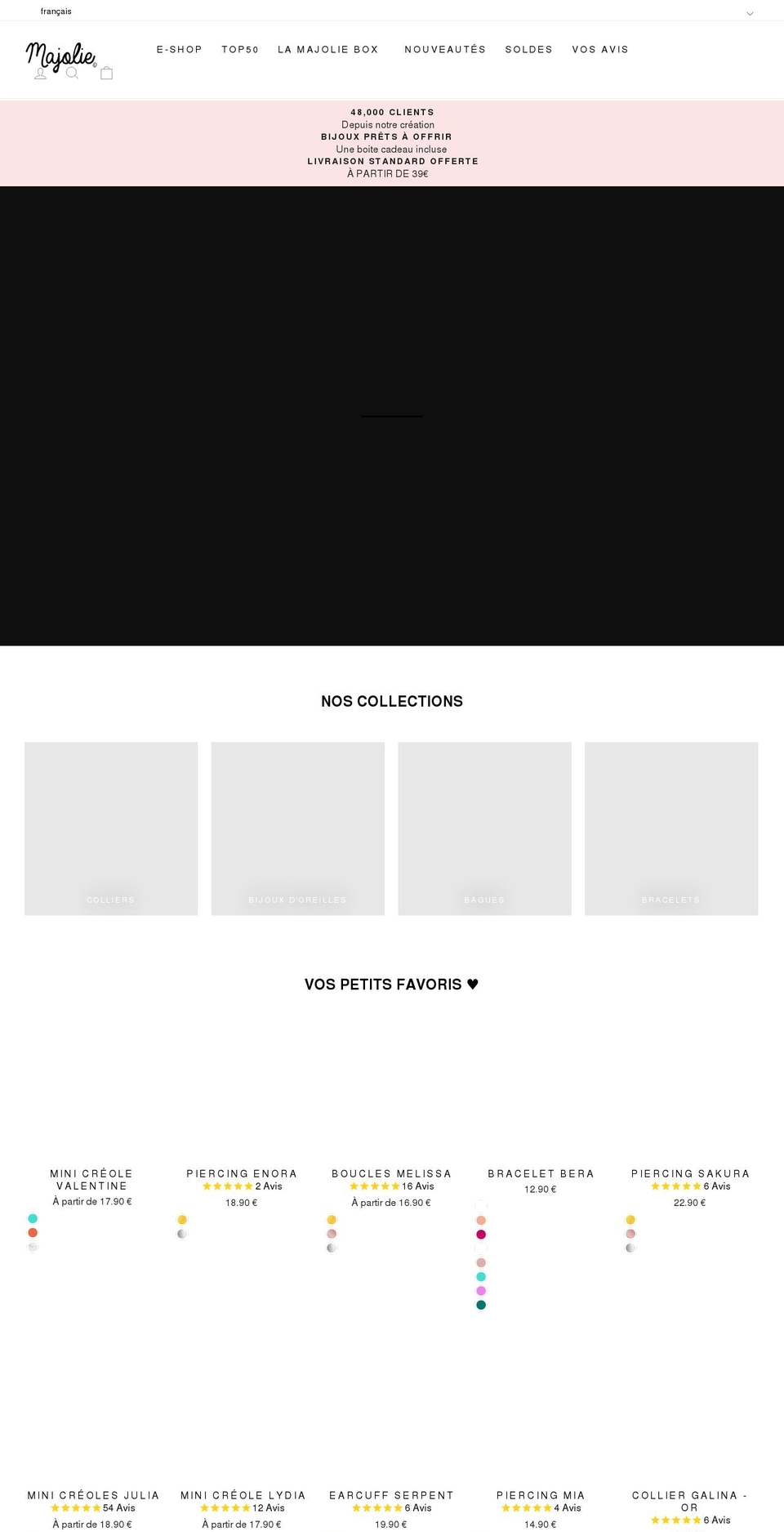 mercimajolie.com — Shopify storefront screenshot