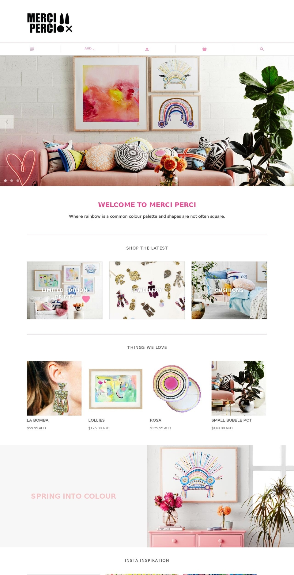 merciperci.com shopify website screenshot