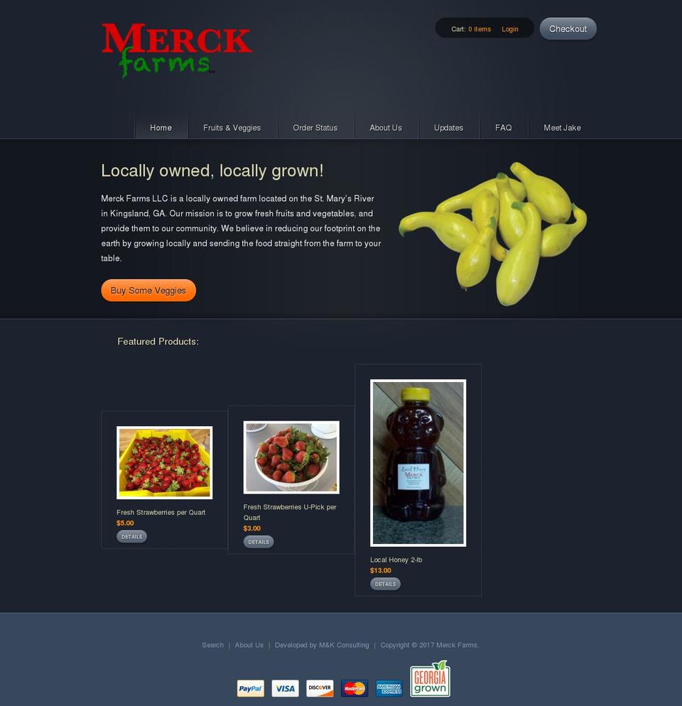 merckfarms.com shopify website screenshot