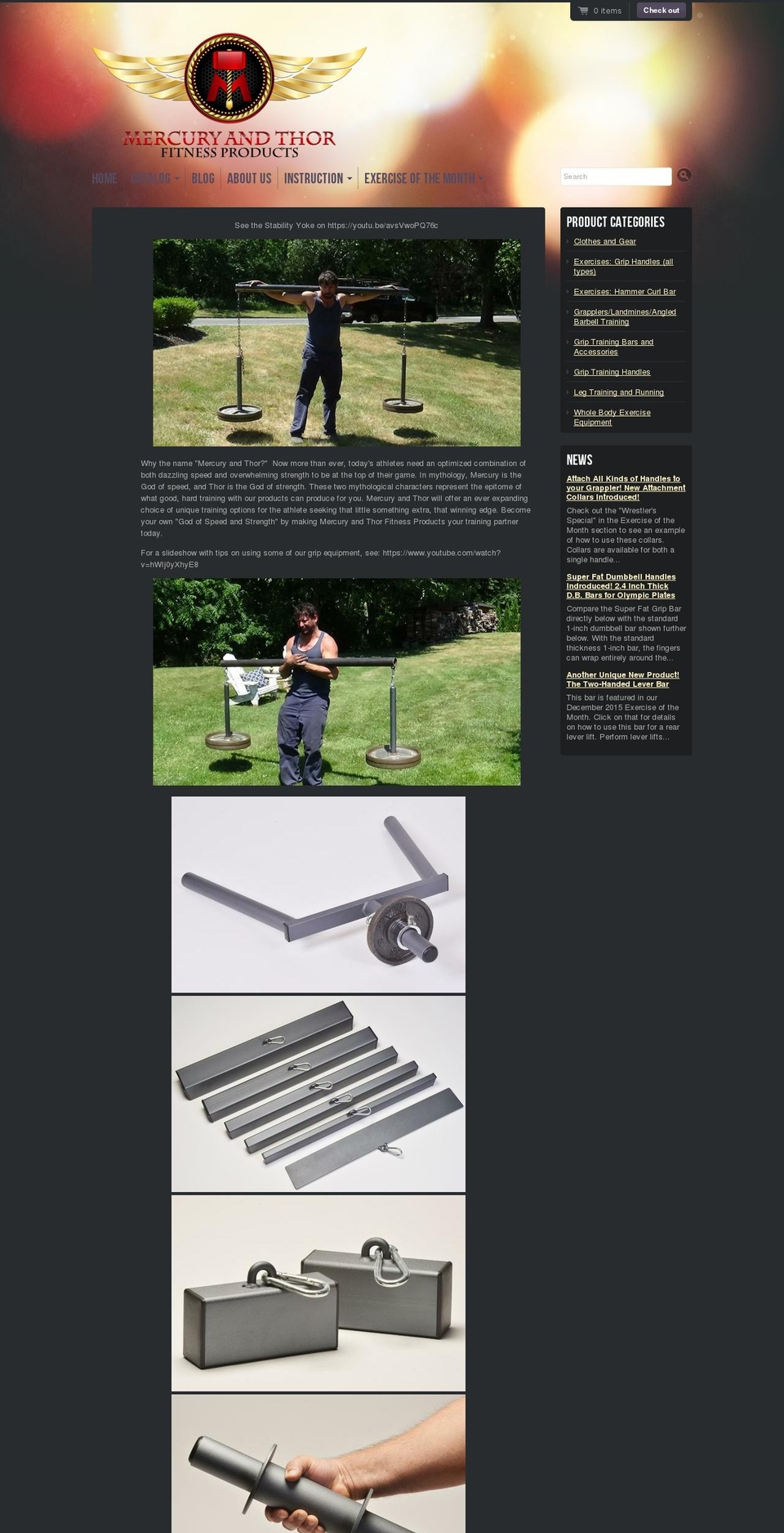 mercuryandthorfitness.com shopify website screenshot