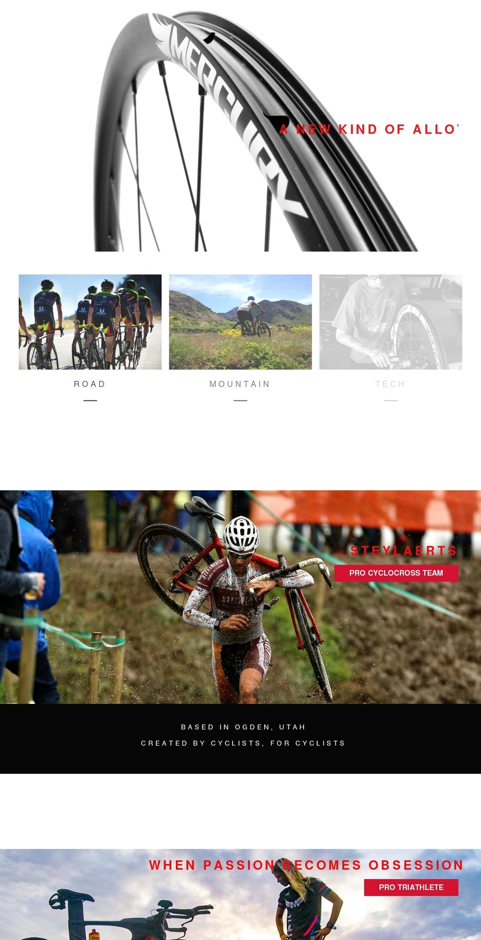 mercurybicycles.com shopify website screenshot