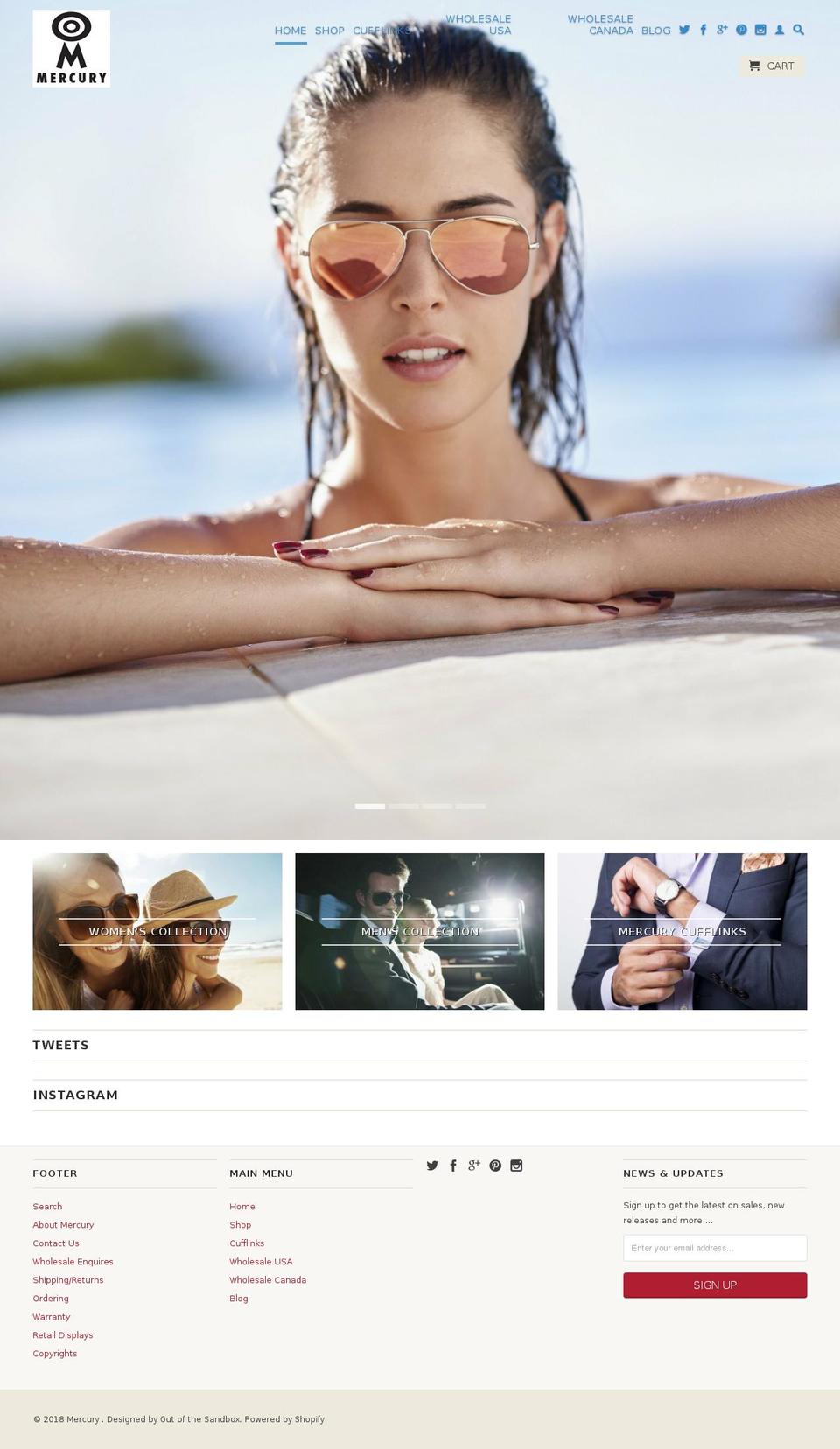 mercurysun.com — Shopify storefront screenshot