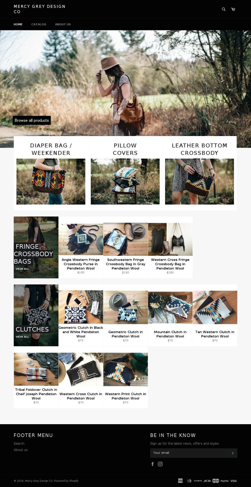 mercygreydesign.com — Shopify storefront screenshot