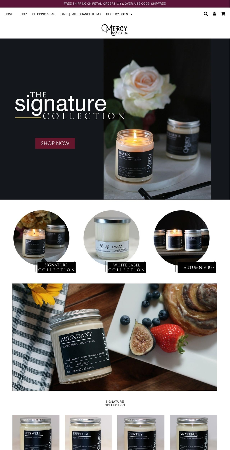 mercyonmain.com — Shopify storefront screenshot