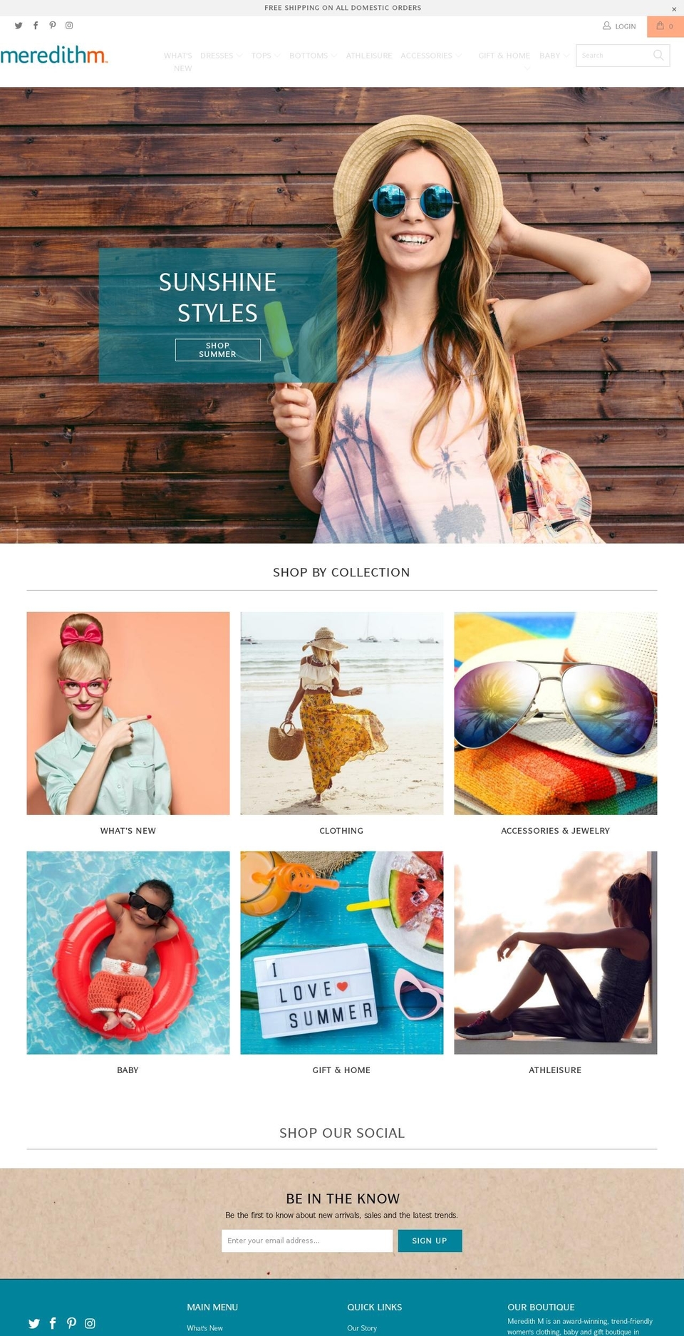 meredith-m.com shopify website screenshot