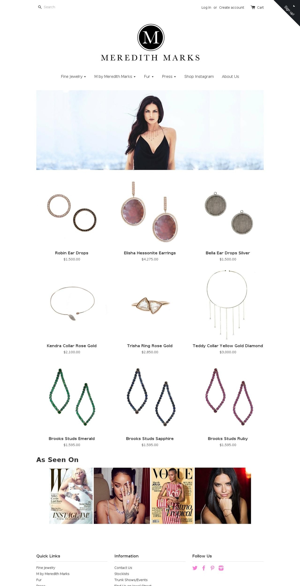 meredithmarks.com shopify website screenshot