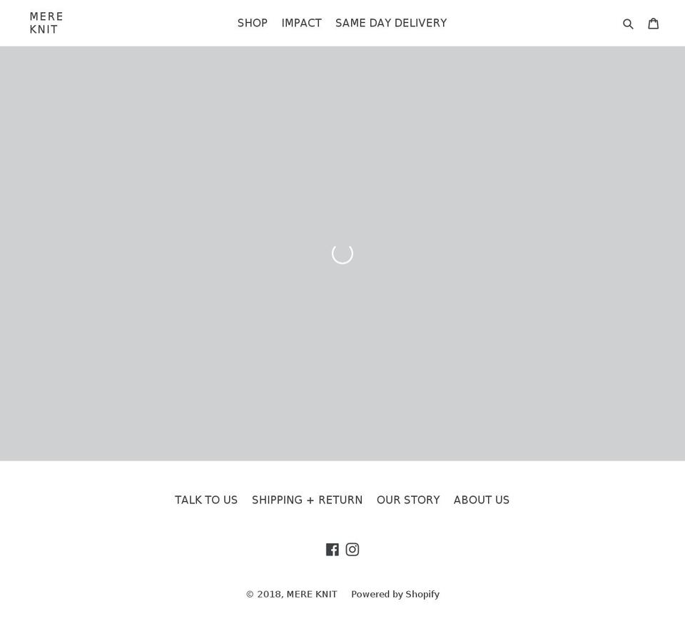 mereknit.com — Shopify storefront screenshot